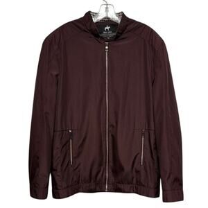 Men's West Louis Burgundy Rain Windbreaker‎ Jacket Size XL